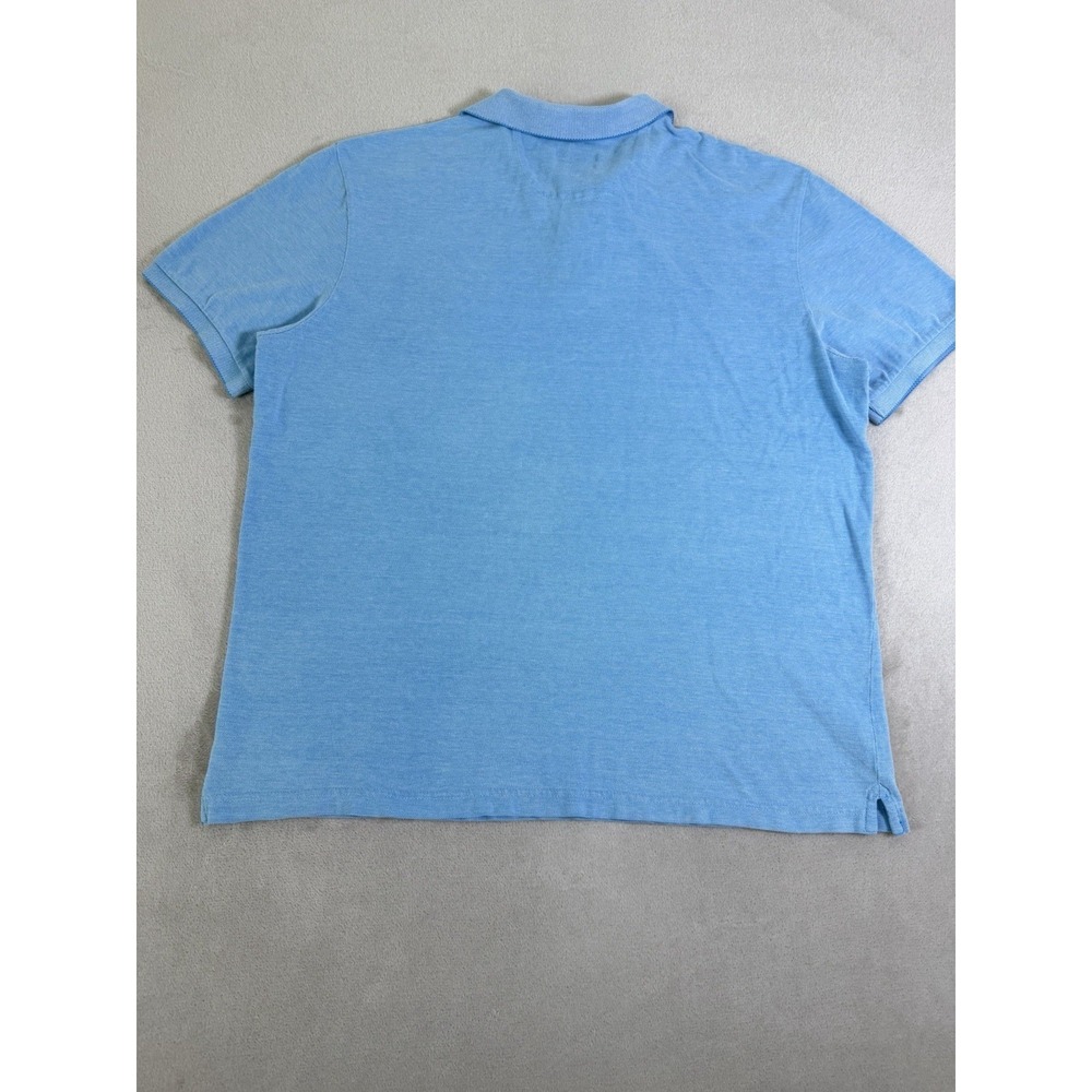 Chaps Pique Polo Shirt Mens XL Blue Short Sleeve Classic Casual Cotton - Picture 13 of 16